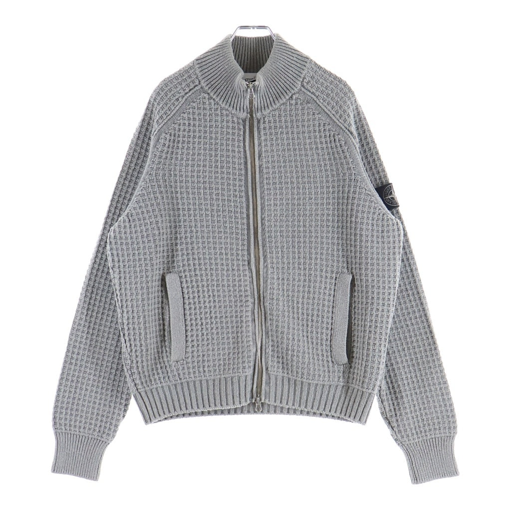 STONE ISLAND(ストーンアイランド) Knitted Full-Zip Cardigan ジップアップ ニット カーディガン グレー L2S155100034