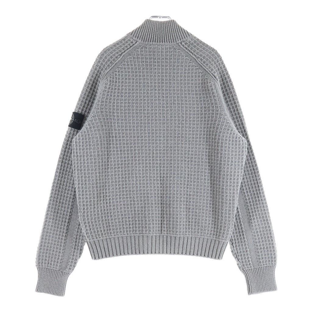 STONE ISLAND(ストーンアイランド) Knitted Full-Zip Cardigan ジップアップ ニット カーディガン グレー L2S155100034