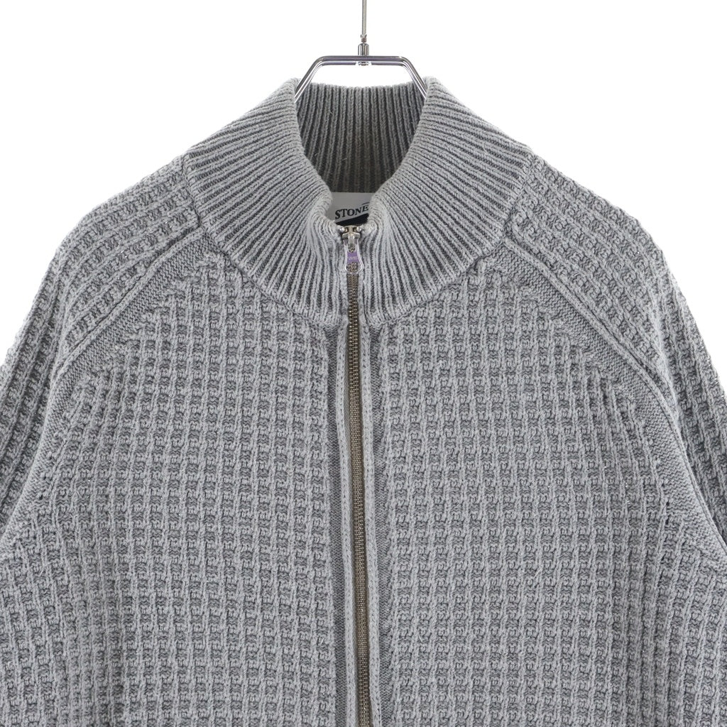 STONE ISLAND(ストーンアイランド) Knitted Full-Zip Cardigan ジップアップ ニット カーディガン グレー L2S155100034