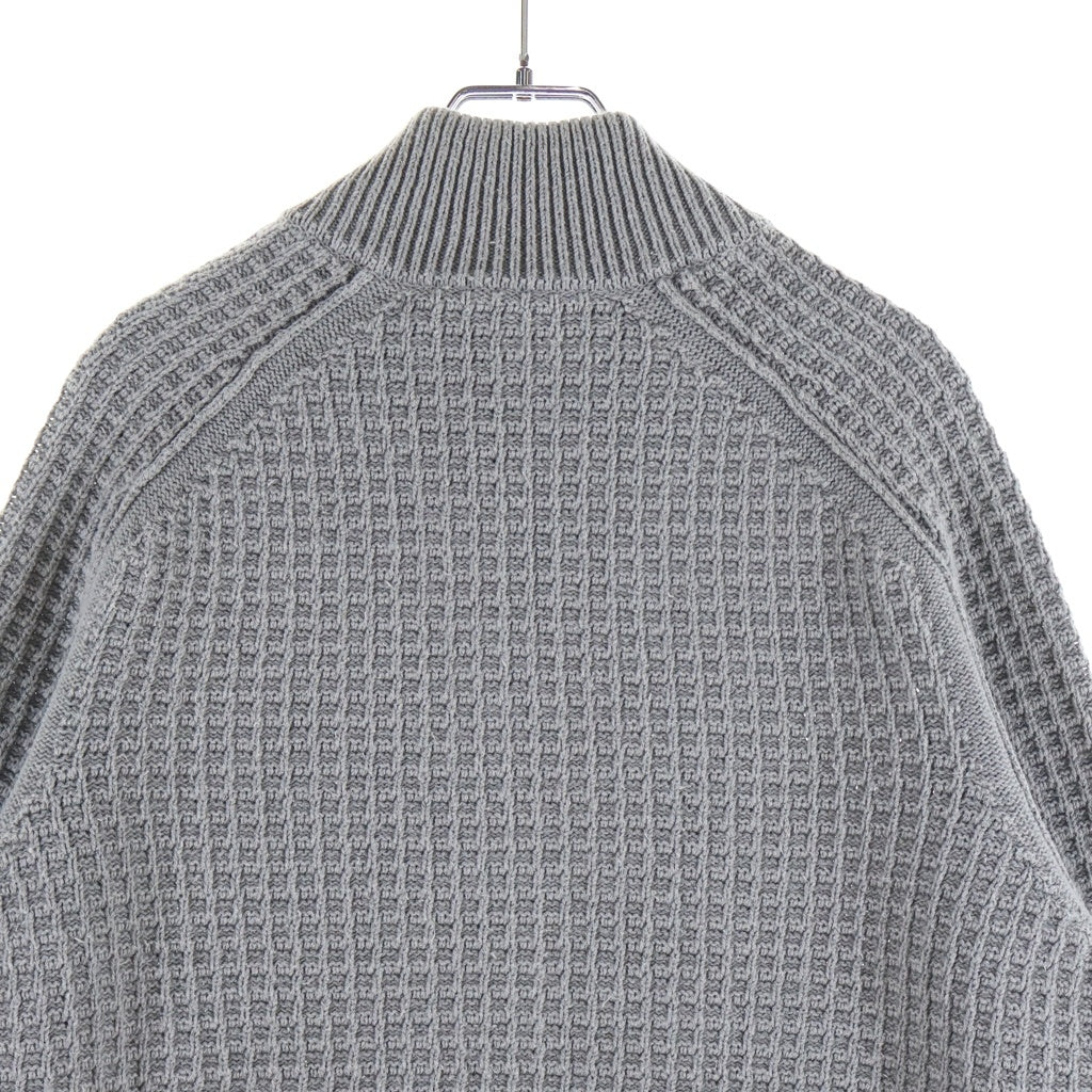 STONE ISLAND(ストーンアイランド) Knitted Full-Zip Cardigan ジップアップ ニット カーディガン グレー L2S155100034