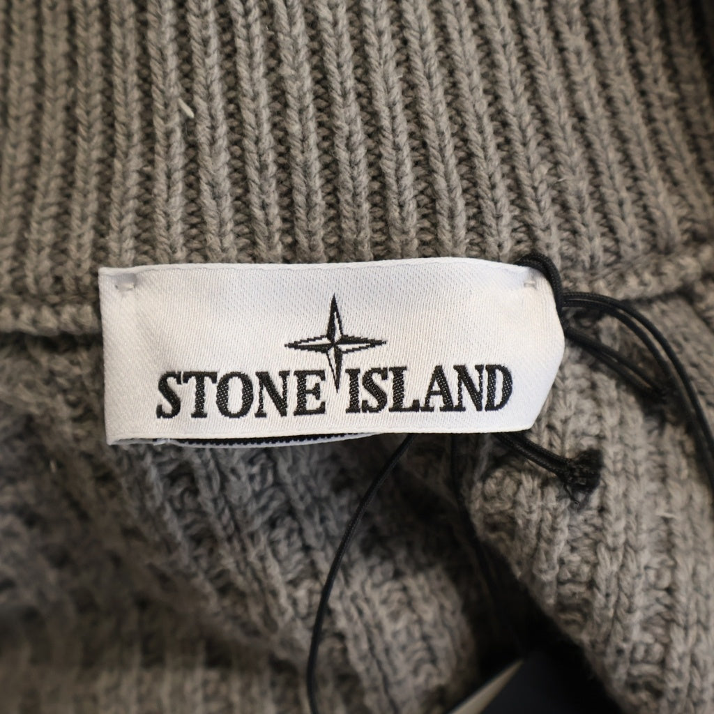 STONE ISLAND(ストーンアイランド) Knitted Full-Zip Cardigan ジップアップ ニット カーディガン グレー L2S155100034