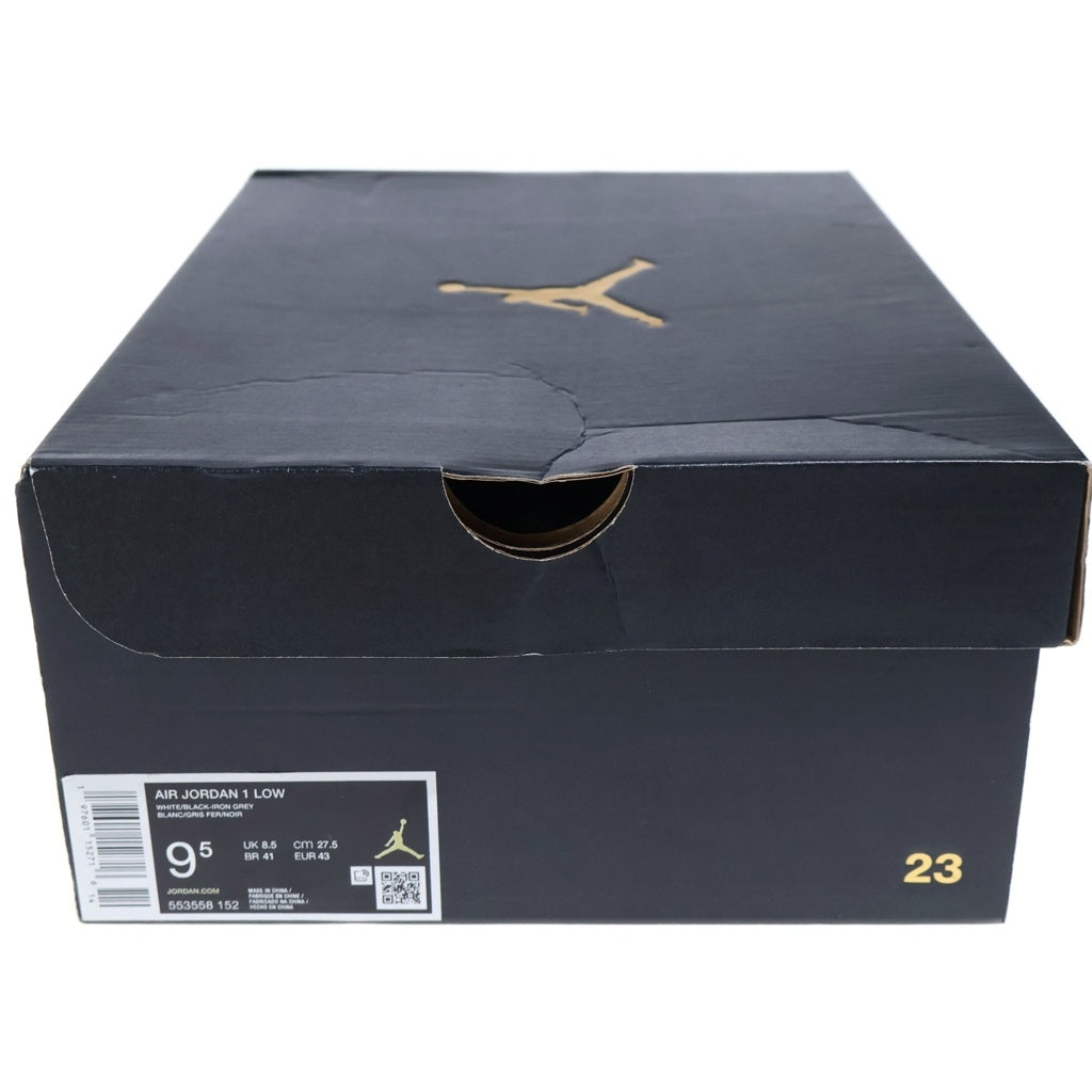 NIKE(ナイキ) AIR JORDAN LOW エア ジョーダン 1 ロウ ローカットスニーカー グレー/ホワイト US9.5/27.5cm 553558-152