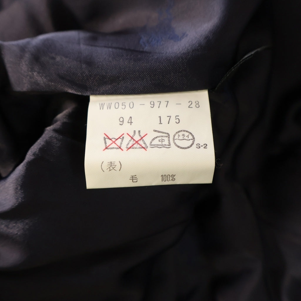 BURBERRY(バーバリー) 比翼ボタン ウール ステンカラーロングコート アウター ブラック WW050-977-28