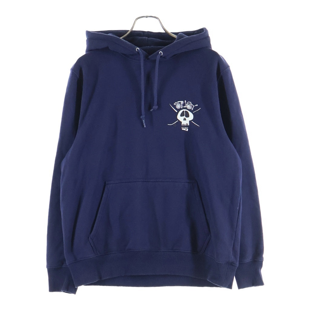STUSSY(ステューシー) Surf Skate Skull Hoodie ロゴ スカル プリント フーデット スウェット シャツ パーカー ネイビー