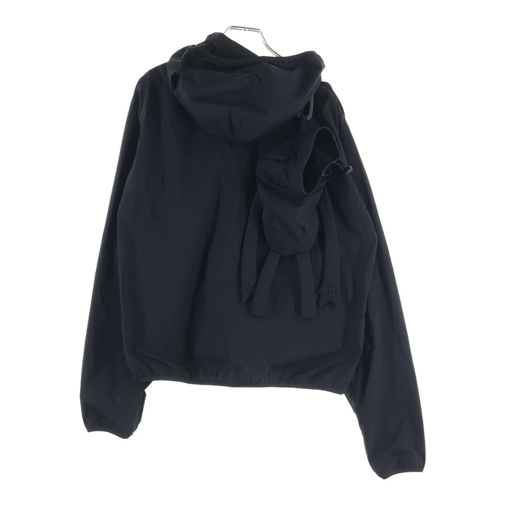 JIAN YE(ジェン イェ) 25AW BASIC UNIT 05 改 ナイロンジャケット 切り替え ナイロン ジップアップ ジャケット ブラック JI-25AW-BU05