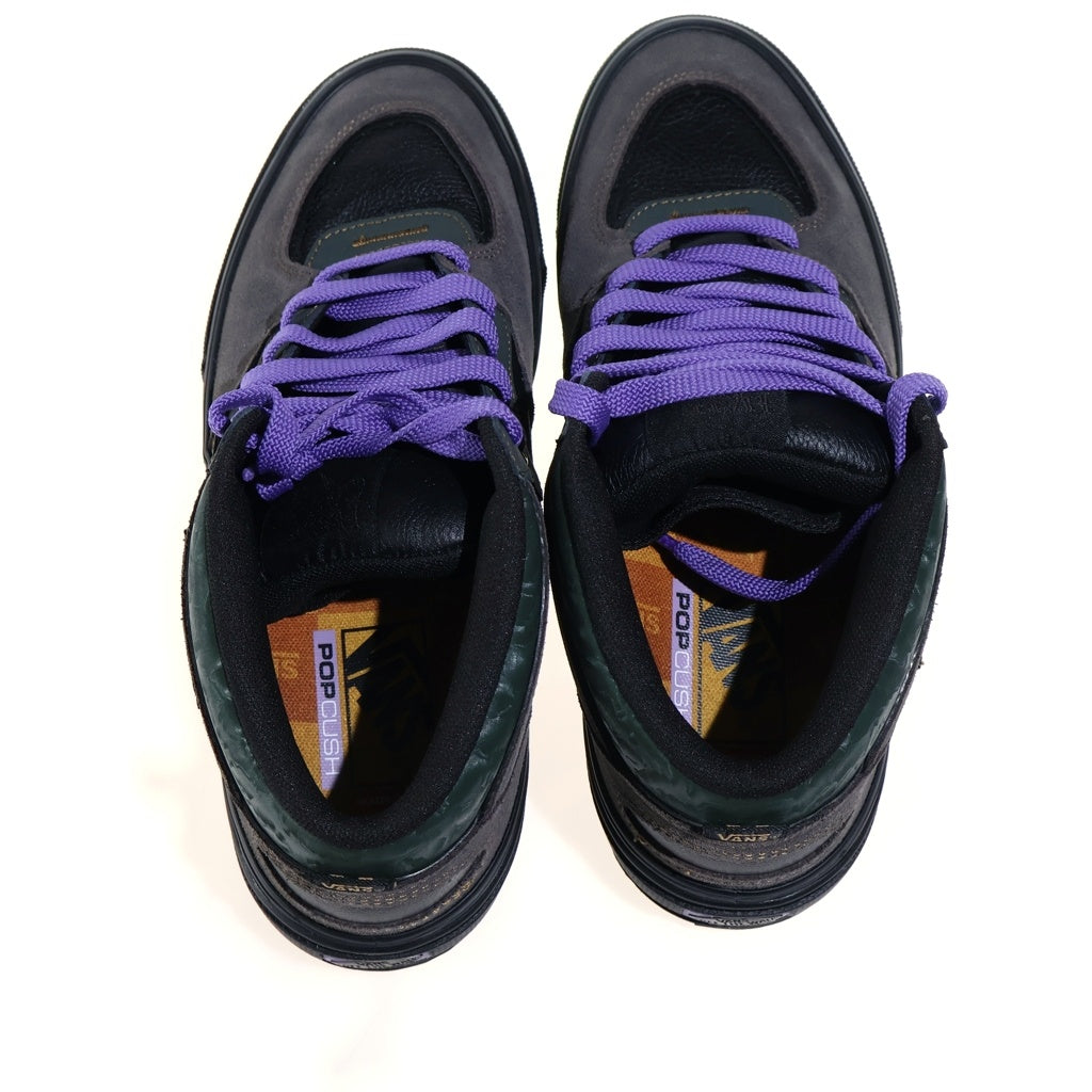VANS(ヴァンズ) ×Evisen Skateboards Skate Half Cab Wafflecup ×エビセンスケートブランド スケート ハーフキャブ ワッフルカップ ミドルカットスニーカー ブラック VN000D9ZEAQ
