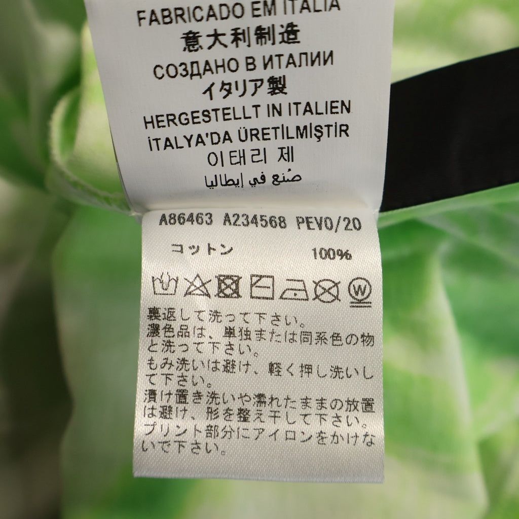 VERSACE(ヴェルサーチ) 20SS タイダイ サイン ロゴ プリント ノースリーブ Tシャツ グリーン レディース