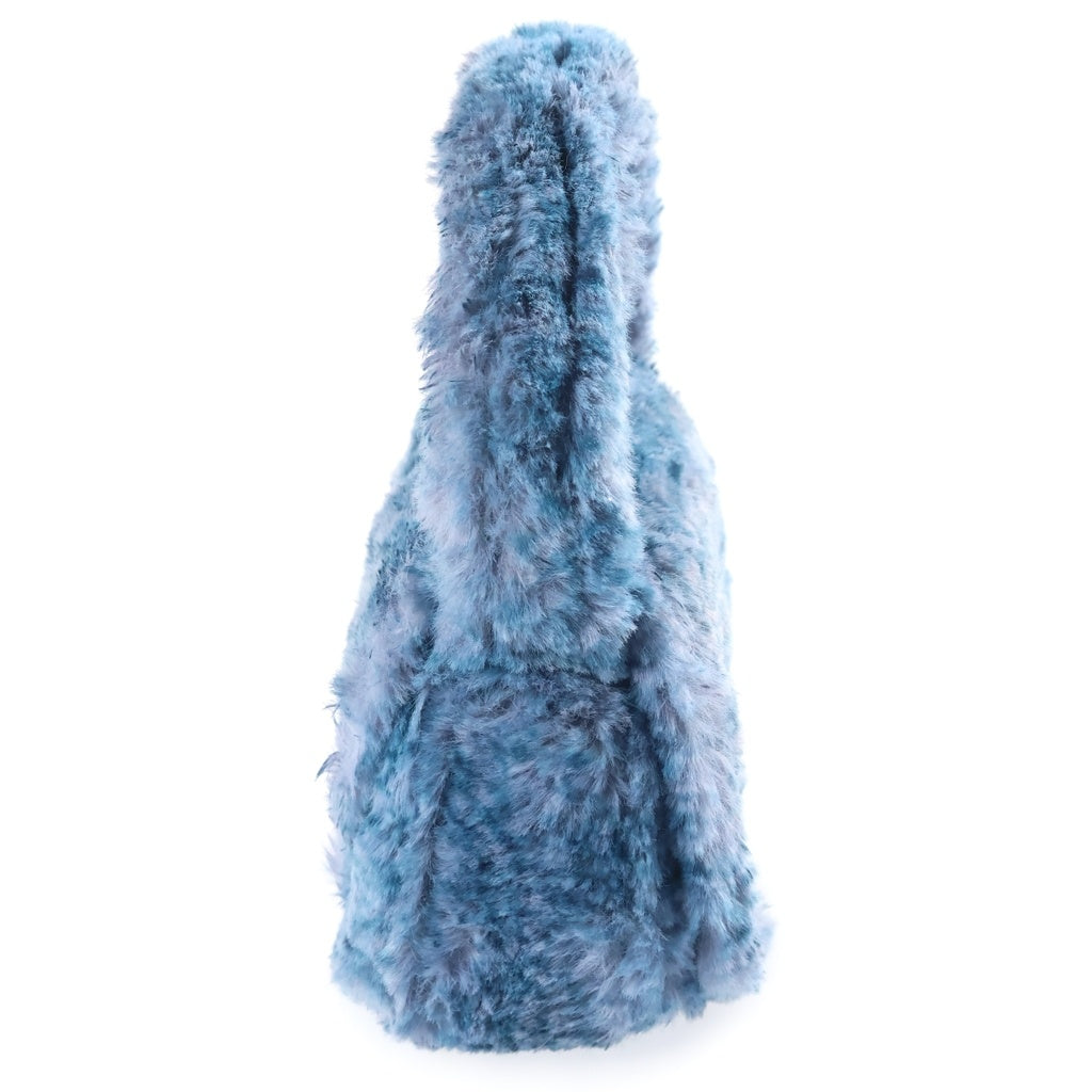 DIESEL(ディーゼル) 1DR Xs-Fluffy iconic mini ファー ハンド バッグ ブルー レディース