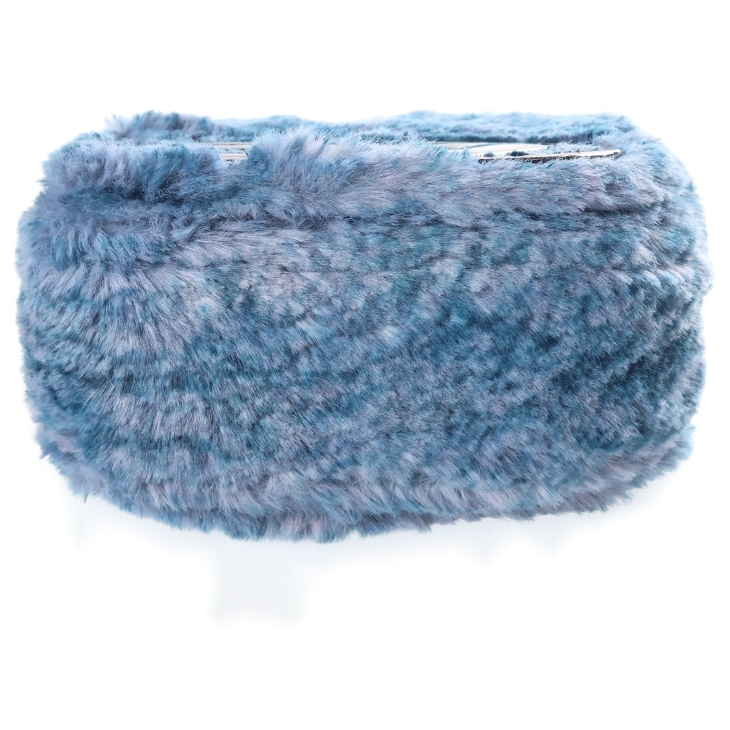 DIESEL(ディーゼル) 1DR Xs-Fluffy iconic mini ファー ハンド バッグ ブルー レディース