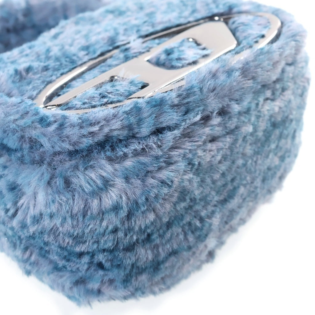 DIESEL(ディーゼル) 1DR Xs-Fluffy iconic mini ファー ハンド バッグ ブルー レディース