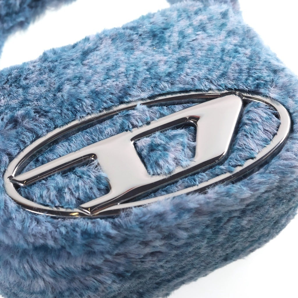 DIESEL(ディーゼル) 1DR Xs-Fluffy iconic mini ファー ハンド バッグ ブルー レディース