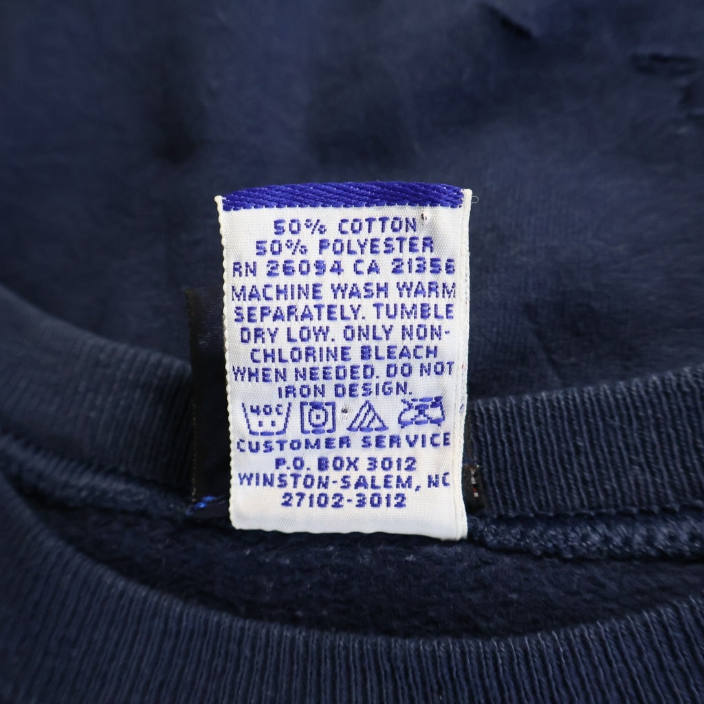 FUCT(ファクト) ×Chmpion ロゴ プリント クルーネック スウェット シャツ ネイビー