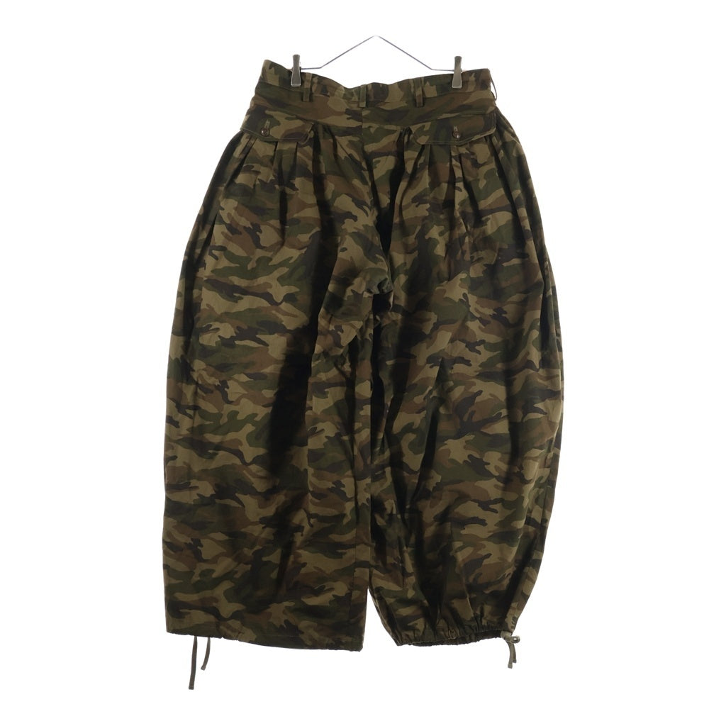 KHOKI(コッキ) GATHER CAMO PANTS ギャザーカモパンツ ワイド カモ柄 パンツ カーキ 25fw-p-10