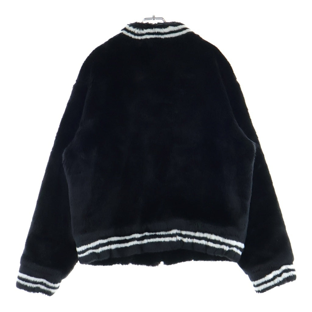 SUPREME(シュプリーム) 20SS Faux Fur Varsity Jacket ロゴフェイクファーヴァーシティジャケット ブラック