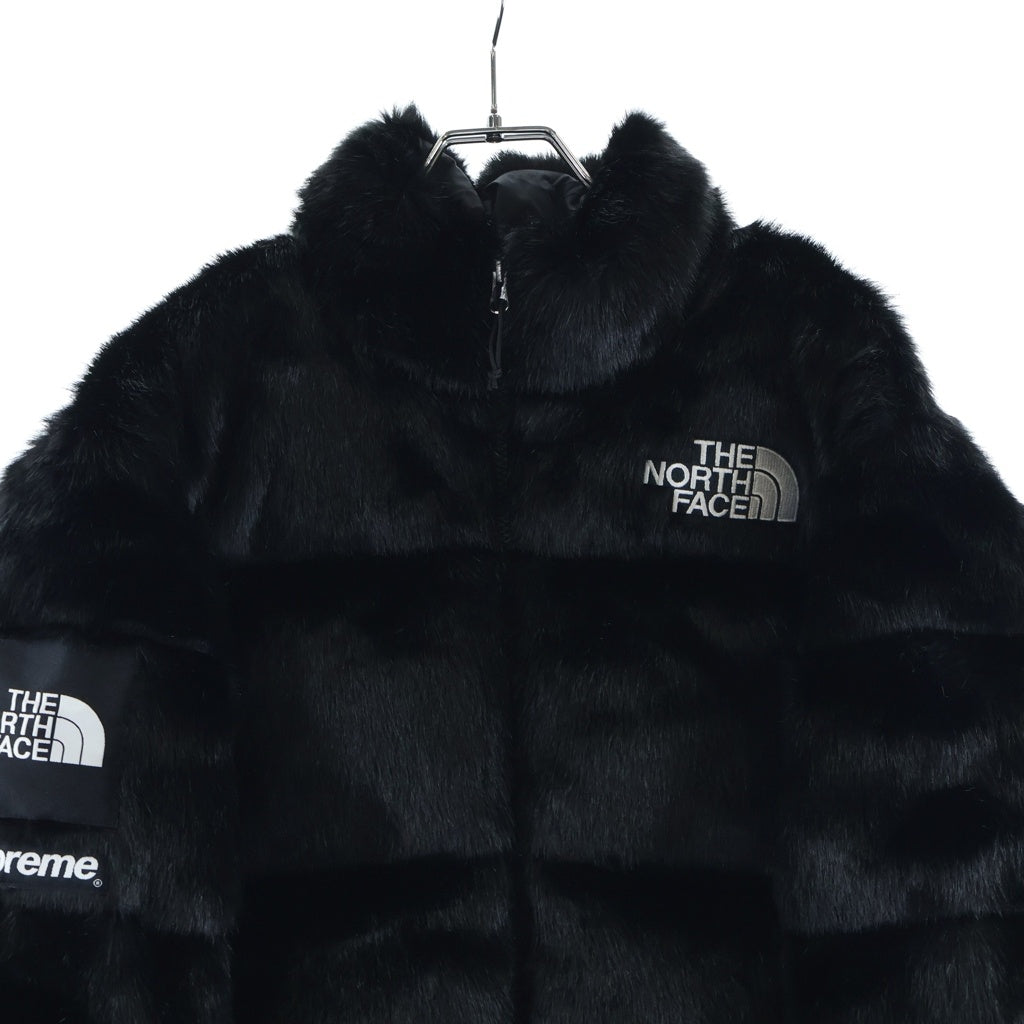 SUPREME(シュプリーム) Faux Fur Nuptse Jacket ザノースフェイス ヌプシ ダウンジャケット ブラック NF0A55VT
