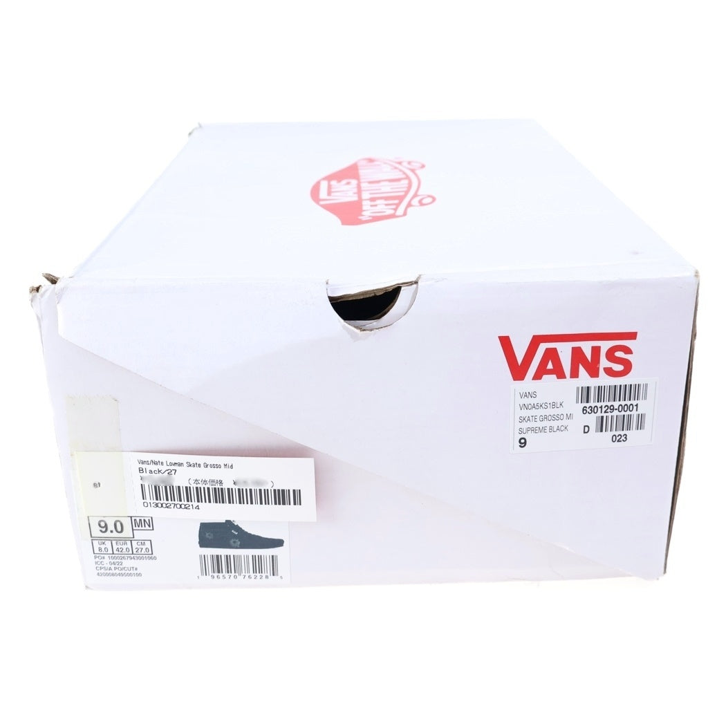 SUPREME(シュプリーム) 25SS ×VANS Skate Grosso Mid Bullet Hole Black ミッド カット スニーカー ブラック US9/27cm