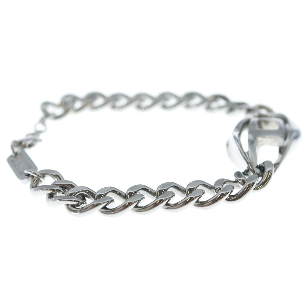 DIESEL(ディーゼル) Dロゴ ステンレスチェーンブレスレット シルバー DX1413 レディース