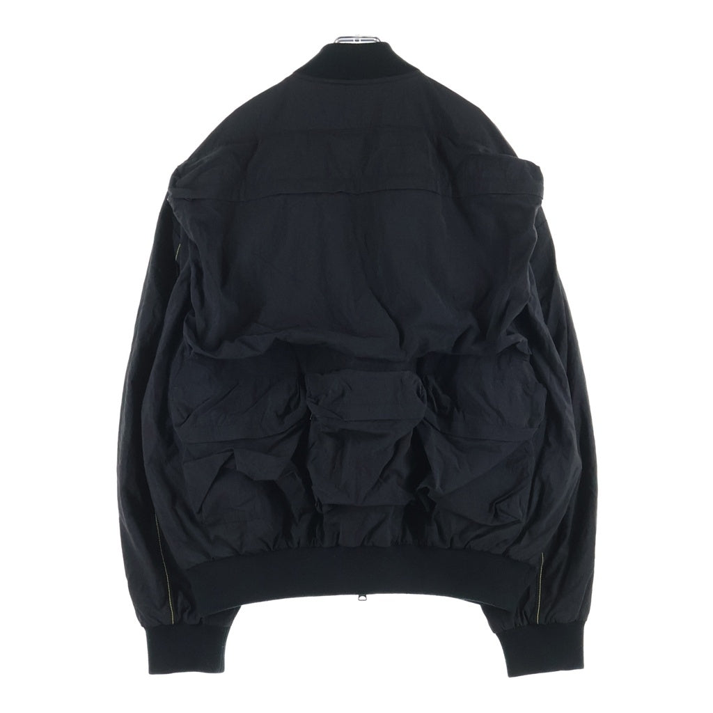 DIESEL(ディーゼル) J-STAIN-SHORT 3Dビッグポケット ジップアップナイロンジャケット ブラック A10502
