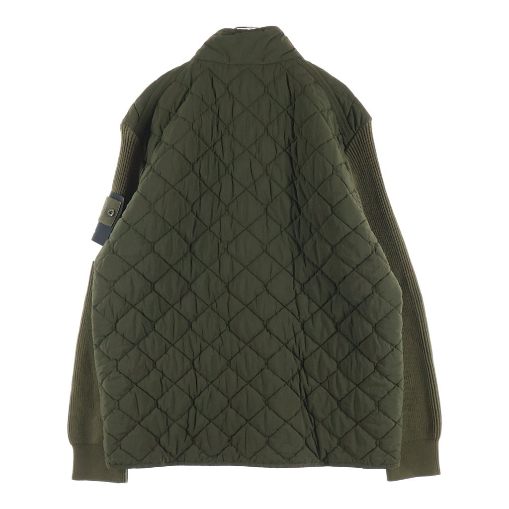 STONE ISLAND(ストーンアイランド) 26AW NYLON SMERIGLIATO RECYCLED GARMENT DYED S.I. GHOST HYBRID MIX FABRIC JACKET キルティング ニット切り替え ジャケット L2S154100016S00F6