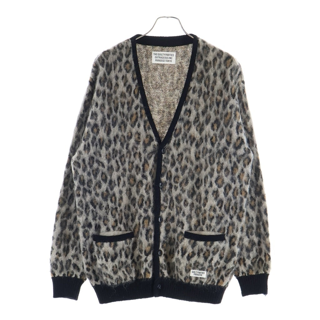 WACKO MARIA(ワコマリア) LEOPARD MOHAIR CARDIGAN レオパード柄 モヘア混 カーディガン ブラウン