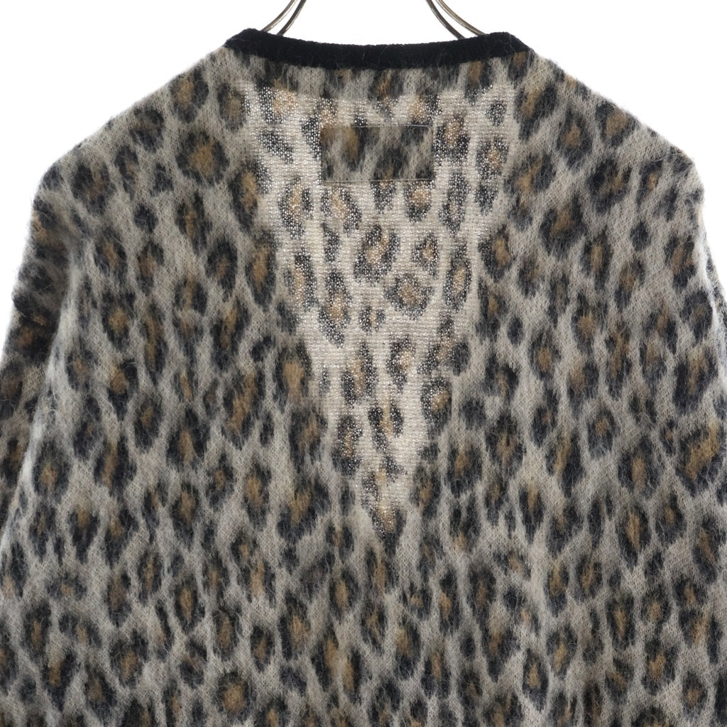 WACKO MARIA(ワコマリア) LEOPARD MOHAIR CARDIGAN レオパード柄 モヘア混 カーディガン ブラウン