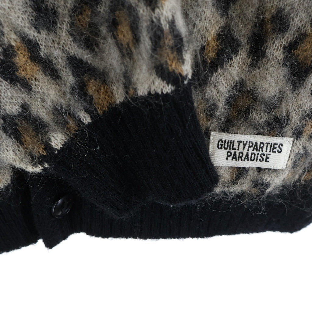 WACKO MARIA(ワコマリア) LEOPARD MOHAIR CARDIGAN レオパード柄 モヘア混 カーディガン ブラウン