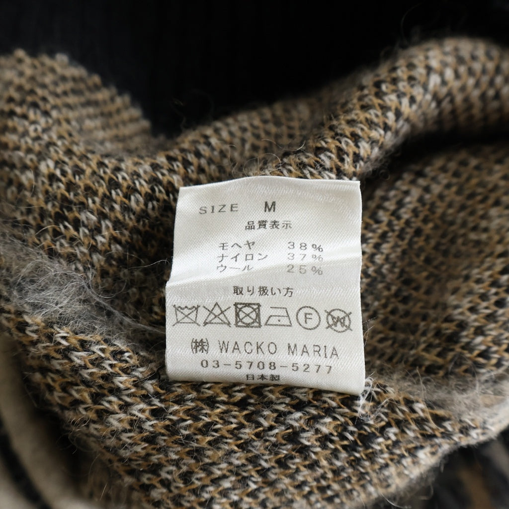 WACKO MARIA(ワコマリア) LEOPARD MOHAIR CARDIGAN レオパード柄 モヘア混 カーディガン ブラウン