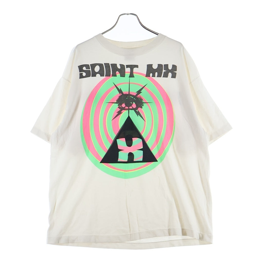 SAINT MICHAEL(セントマイケル) 25SS SAINT MX SS TEE WHITE ヴィンテージ加工 半袖カットソー Tシャツ ホワイト SM-HR8-0000-018