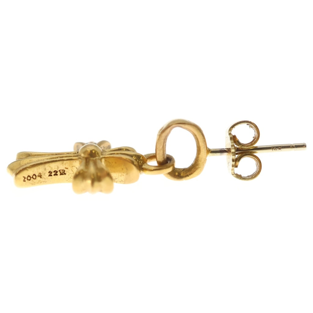 CHROME HEARTS(クロムハーツ) 22K BBY F PPRCHN P/DIA ベイビーファットクロス ドロップピアス PAVEダイヤ ゴールド BCA018