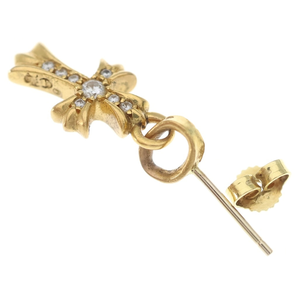 CHROME HEARTS(クロムハーツ) 22K BBY F PPRCHN P/DIA ベイビーファットクロス ドロップピアス PAVEダイヤ ゴールド BCA018