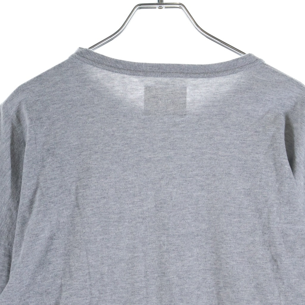 WTAPS(ダブルタップス) 23SS DESIGN 01 LS COTTON COLLEGE クルーネック ロゴプリント 長袖 Tシャツ グレー 231ATDT-CSM03