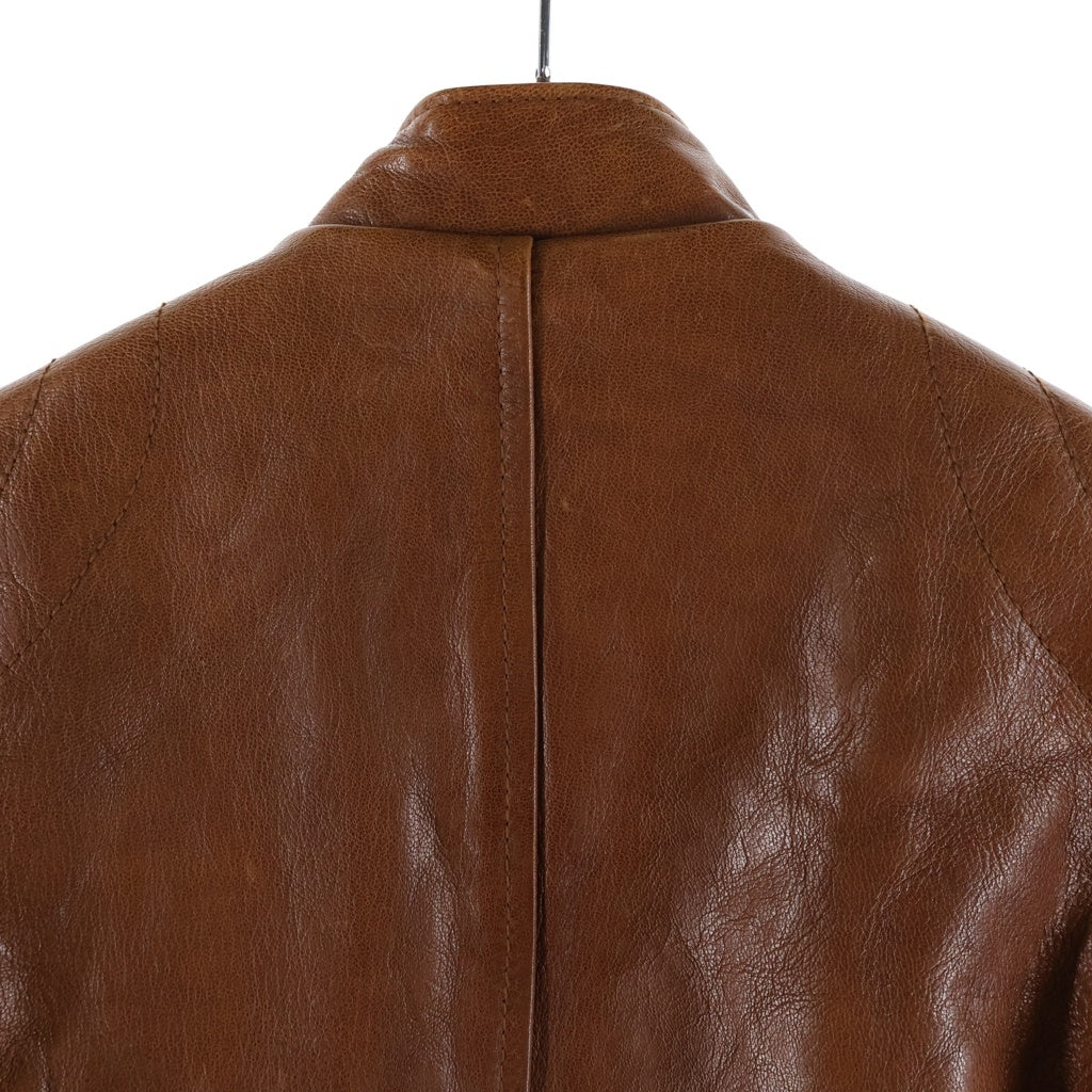 SCHOTT(ショット) LEATHER PADDED RIDERS JACKET ゴートスキン ジップ アップ レザー ライダース ジャケット ブラウン 3151036