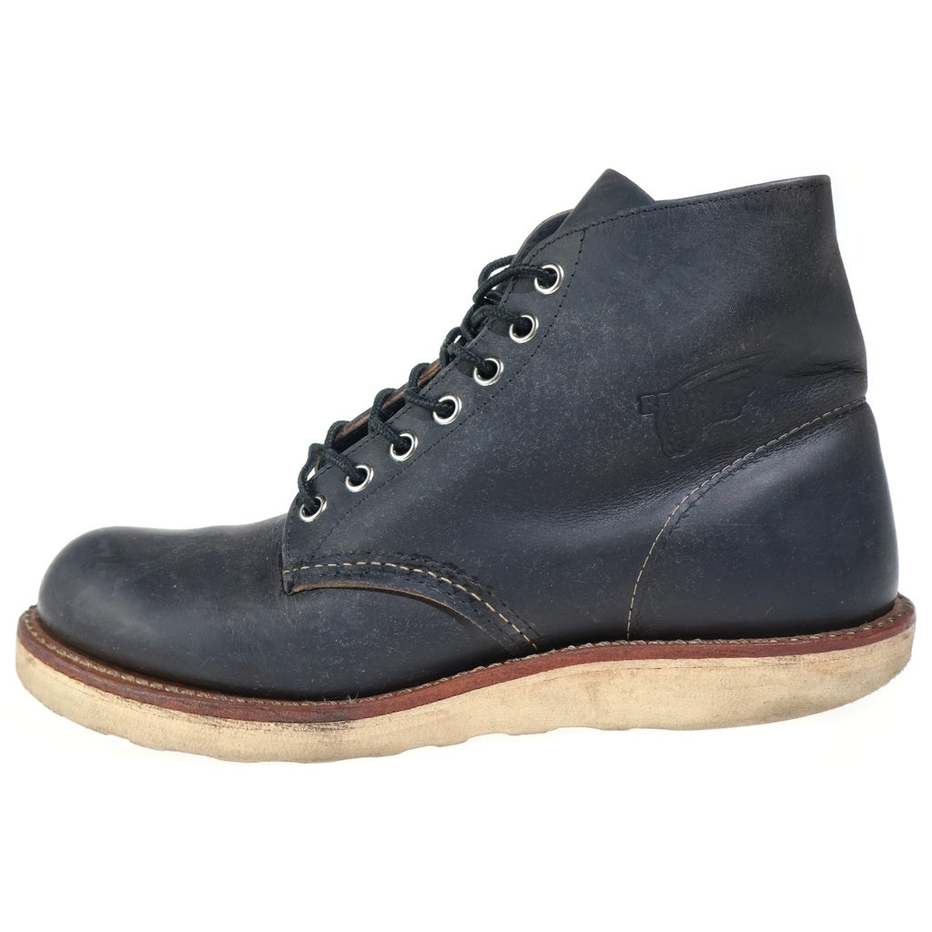 RED WING(レッド ウイング) ラフ&タフ ROUNDE-TOE BOOTS ラウンドトゥ オイルド レザー ブーツ ブラック レディース US6/24cm 8190