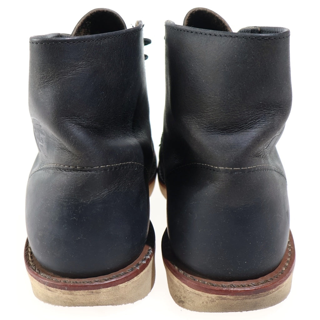 RED WING(レッド ウイング) ラフ&タフ ROUNDE-TOE BOOTS ラウンドトゥ オイルド レザー ブーツ ブラック レディース US6/24cm 8190