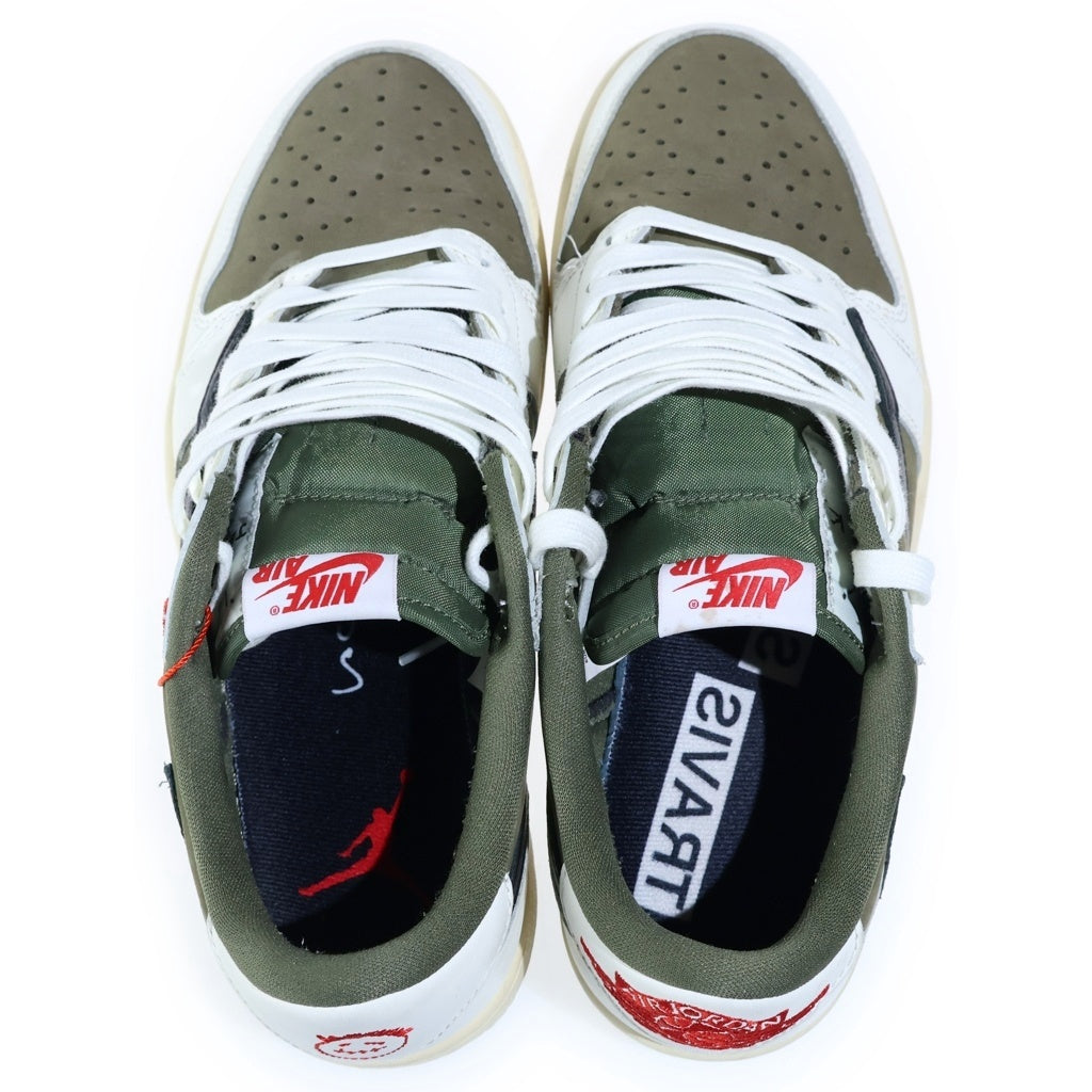 NIKE(ナイキ) ×TAVIS SCOTT AIR JORDAN1 LOW OG SP エアジョーダン1 ローカットスニーカー カーキ US8.5/26.5cm DM7866-200