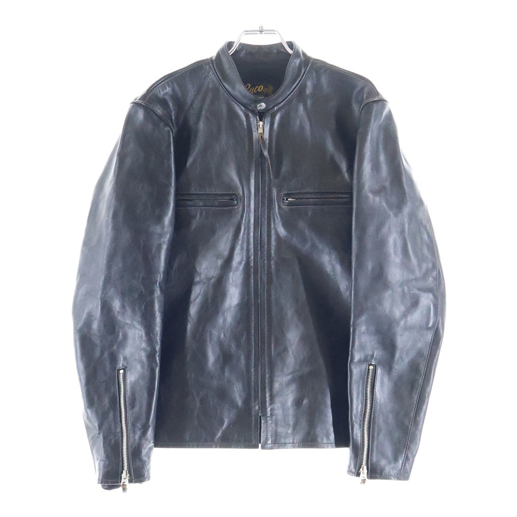THE REAL McCOY'S(ザリアルマッコイ) × BUCO J-100 SINGLE RIDER'S JACKET ブコ シングルライダース レザージャケット ブラック