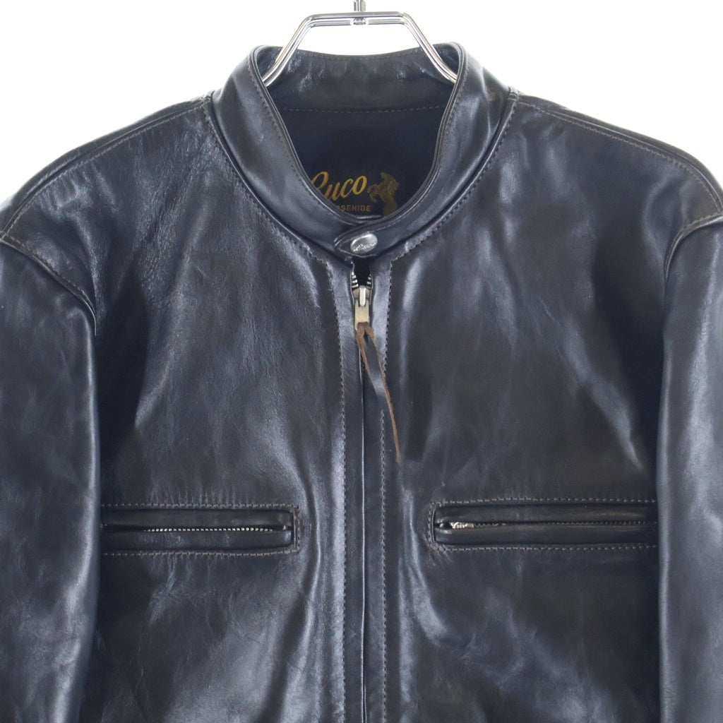 THE REAL McCOY'S(ザリアルマッコイ) × BUCO J-100 SINGLE RIDER'S JACKET ブコ シングルライダース レザージャケット ブラック
