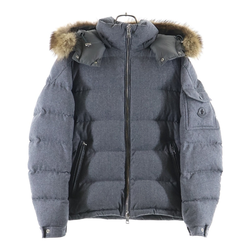 MONCLER(モンクレール) ALLEMAND GIUBBOTTO ファーファー付き ジップアップ ダウンジャケット アウター グレー V0054 E20914091825