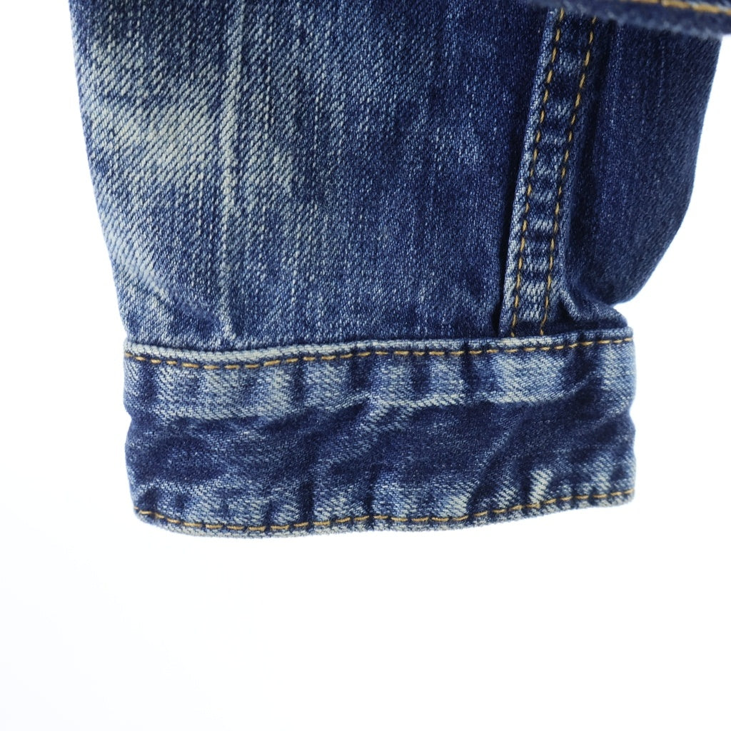 DSQUARED2(ディースクエアード) ボア切替 ウォッシュ ドデニム トラッカー ジャケット インディゴ ウォッシュドデニム S74AM0931
