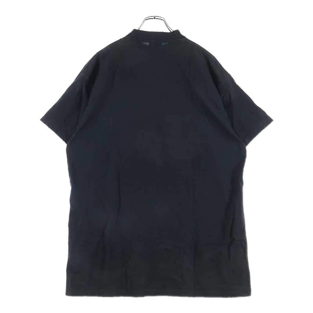 BALENCIAGA(バレンシアガ) 23AW SKATER OVERSIZED クラッシュダスト加工 オーバーサイズ 半袖Tシャツ カットソー ブラック 739028 TOVN2