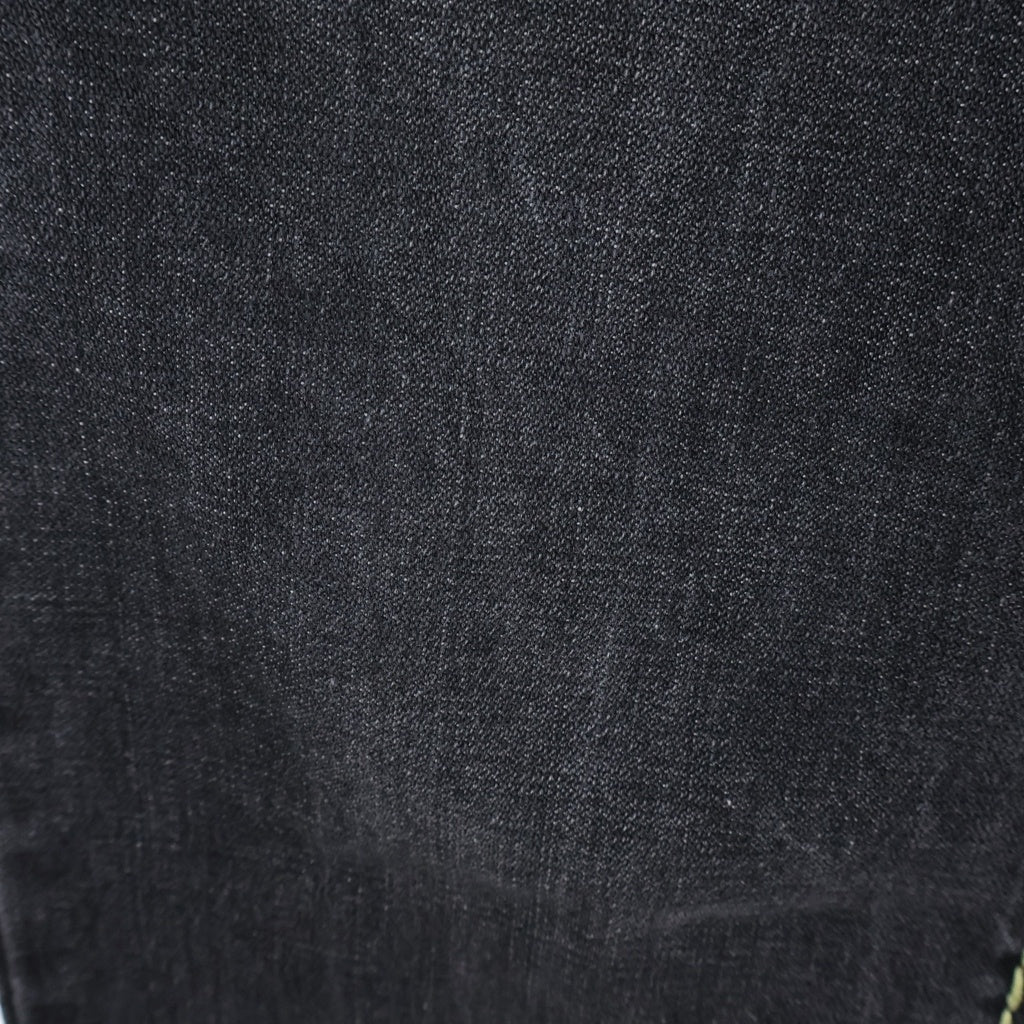 TRUE RELIGION(トゥルーレリジョン) JOEY SUPER T 5P ステッチストレートデニムパンツ ジーンズ ブラック 24-803MYBT