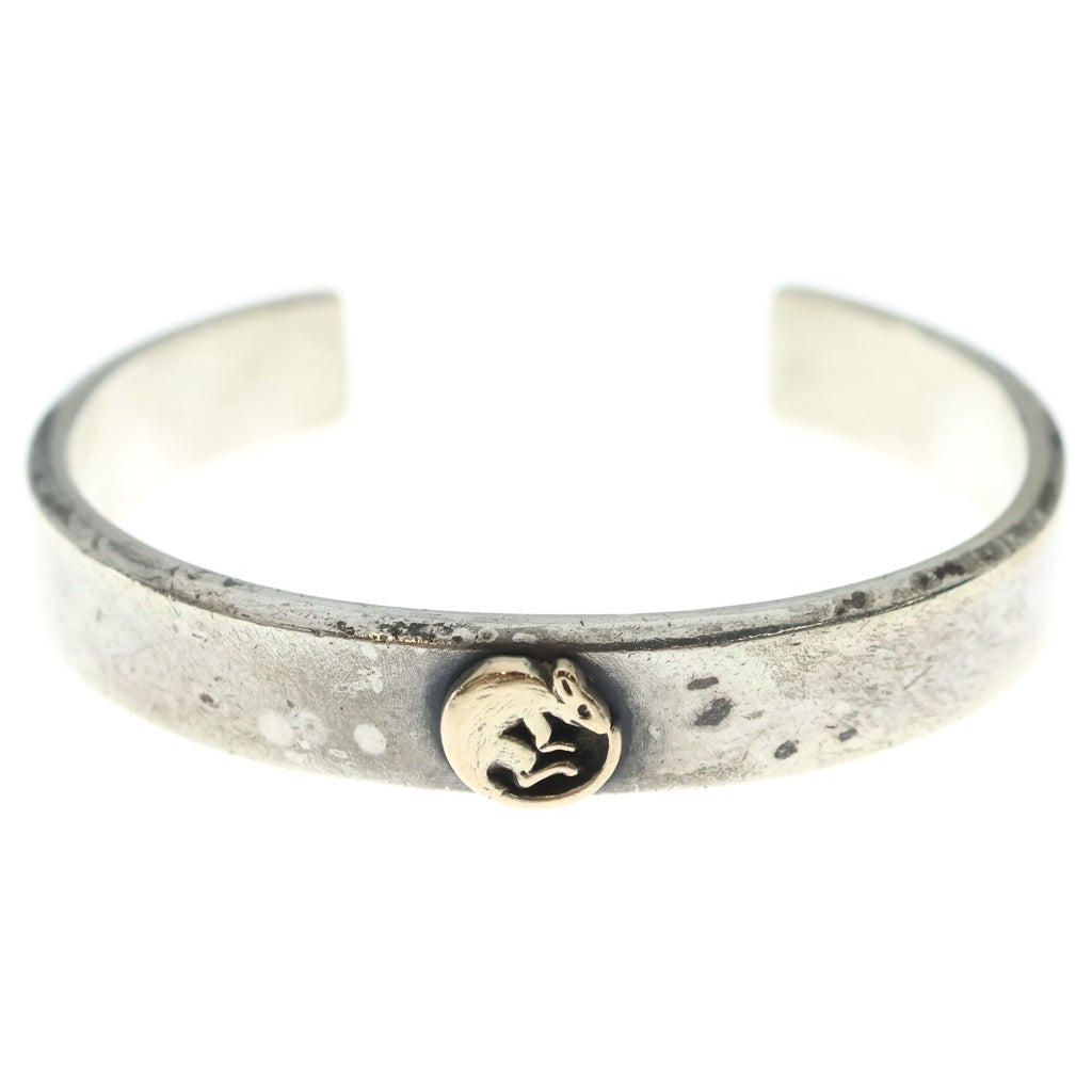 NO BRAND(ノーブランド) mollive HeavyOZ モリーヴヘヴィーオンス RAT BRACELET K10ラットメタル 平打ちバングル シルバー/ゴールド OZ-B-2020RT-K10