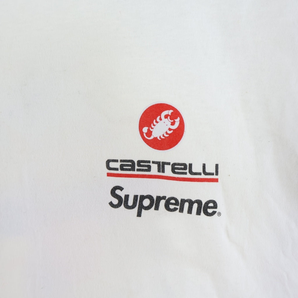 SUPREME(シュプリーム) 25SS x SpongeBob Castelli Racing Tee スポンジボブ カステリ レーシング エルエス クルーネック 長袖Tシャツ ロングスリーブカットソー ホワイト