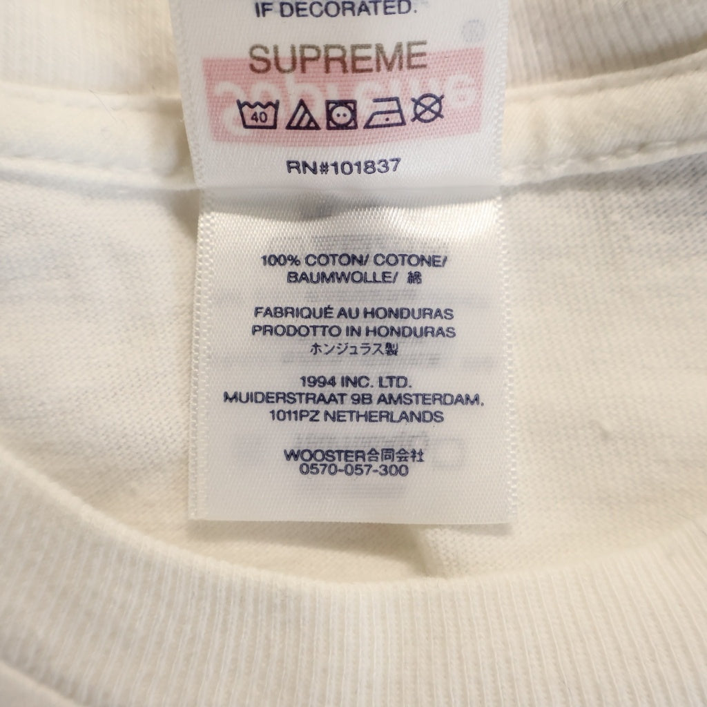 SUPREME(シュプリーム) 25SS x SpongeBob Castelli Racing Tee スポンジボブ カステリ レーシング エルエス クルーネック 長袖Tシャツ ロングスリーブカットソー ホワイト