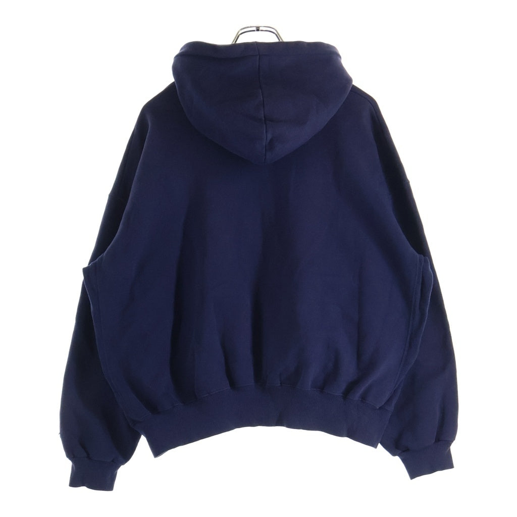 CHAMPION(チャンピオン) 90S 後期 刺繍タグ メキシコ製 SUPREME ロゴ パッチ フーデット スウェットシャツ パーカー ネイビー