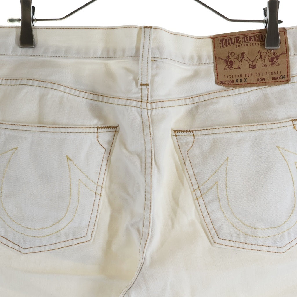 TRUE RELIGION(トゥルーレリジョン) Bobby XXX ボビー デニムショートパンツ ショーツ ホワイト 28-H77