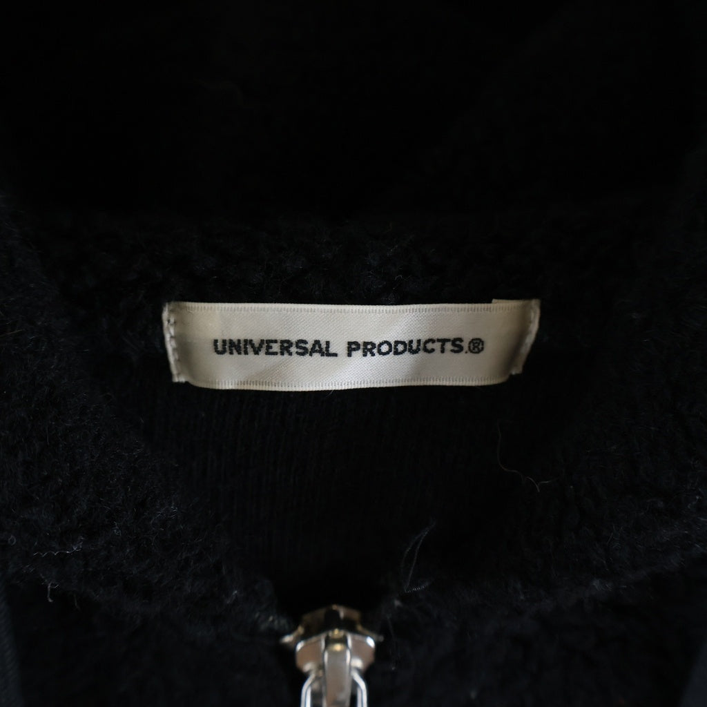 UNIVERSAL PRODUCTS(ユニバーサルプロダクツ) BOA ZIP HOODIE ボアジップアップ フーディ パーカー ブラック