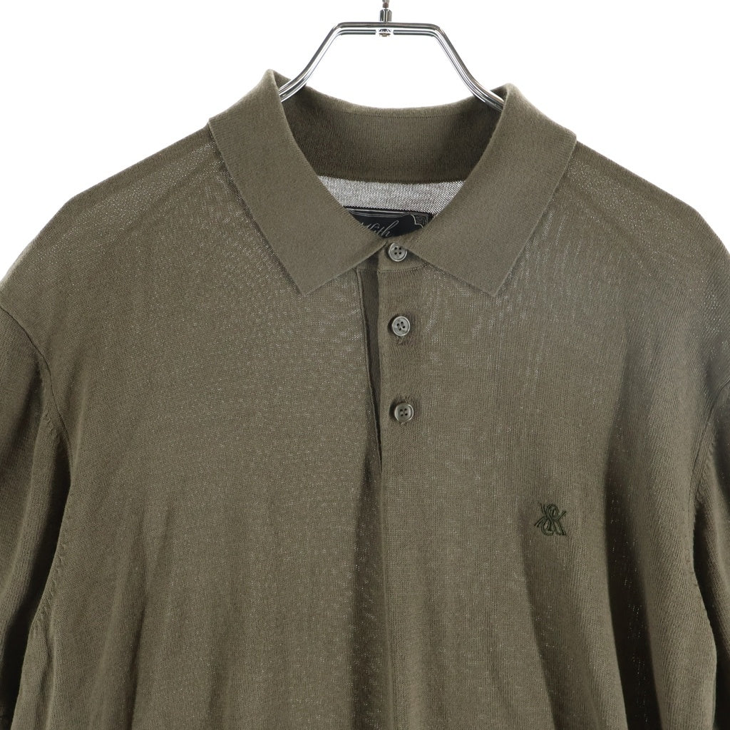 KITH(キス) Fine Rayon Knit Baldwin Polo ファイン レーヨン ニット ボールドウィン ポロ シャツ 半袖 ブラウン 26-081-060-0010-2-0