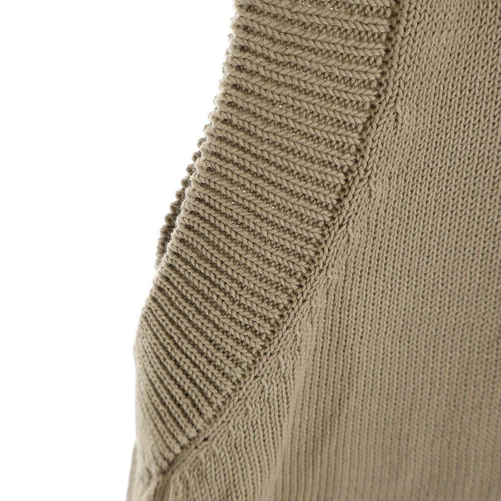 MARGARET HOWELL(マーガレットハウエル) Cotton V neck Knit Vest コットン Vネック ニット ベスト ブラウン 579-3160004