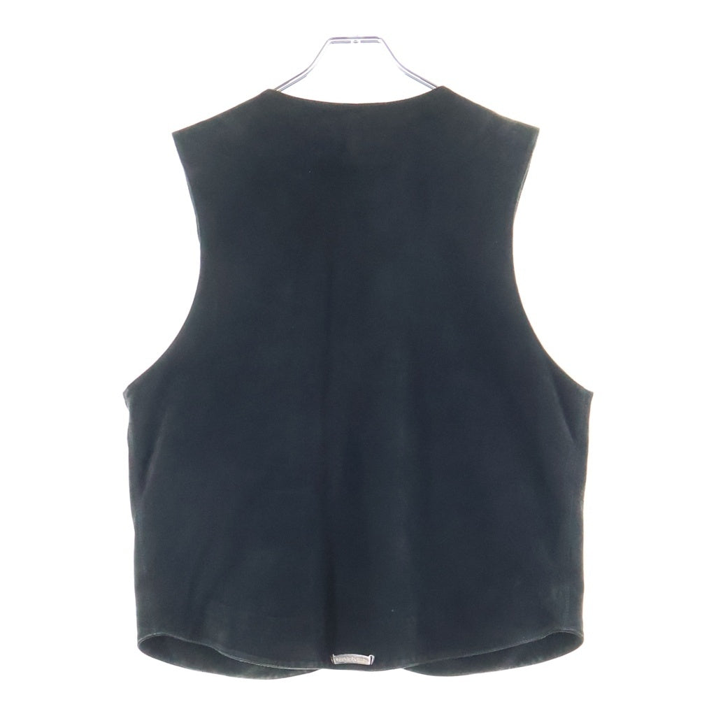 CHROME HEARTS(クロムハーツ) 8B L LNG BCK SUEDE 8 クロスボール ボタン スエードレザー ベスト ブラック